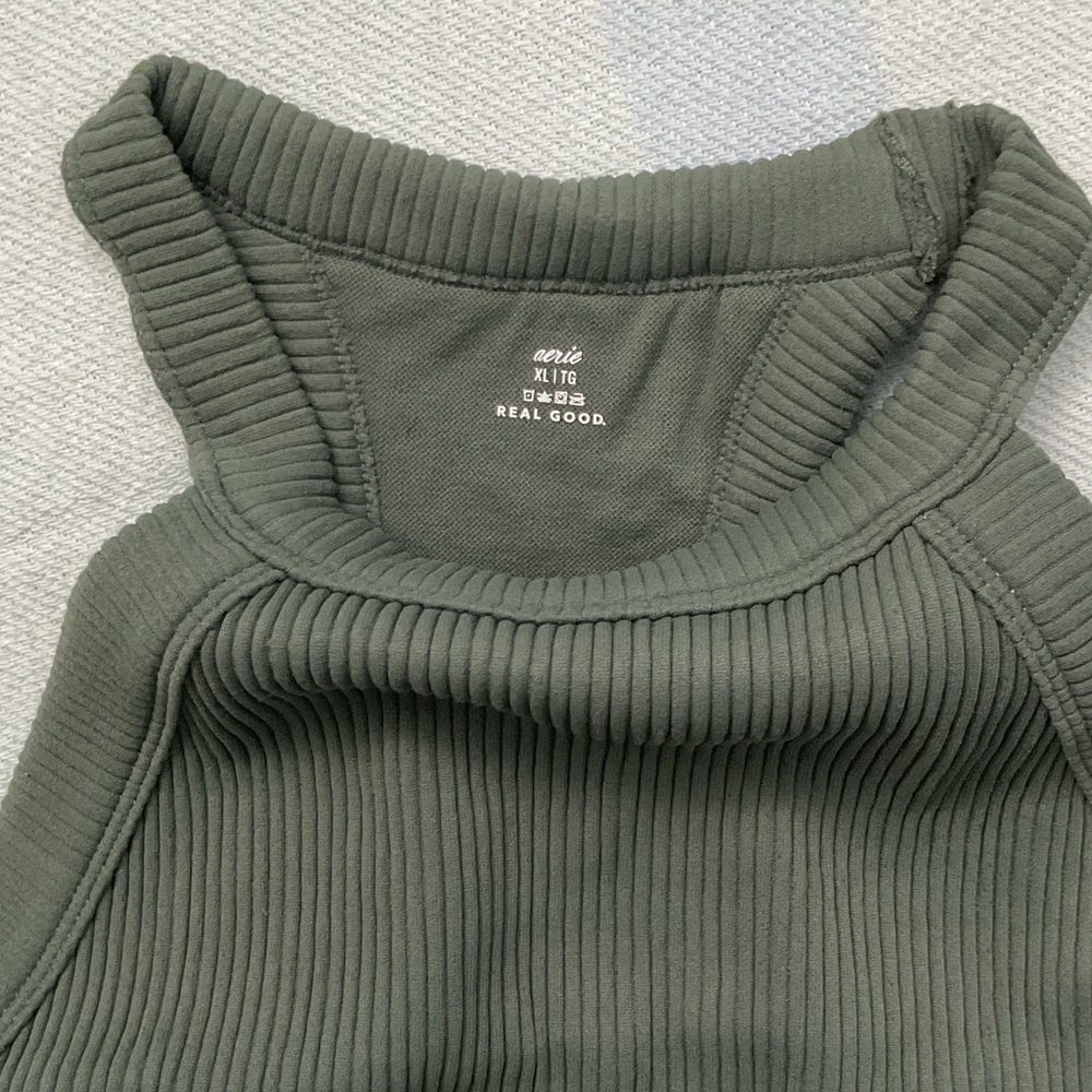 Aerie Ribbed Racerback Crop Top - Picture 3 of 4